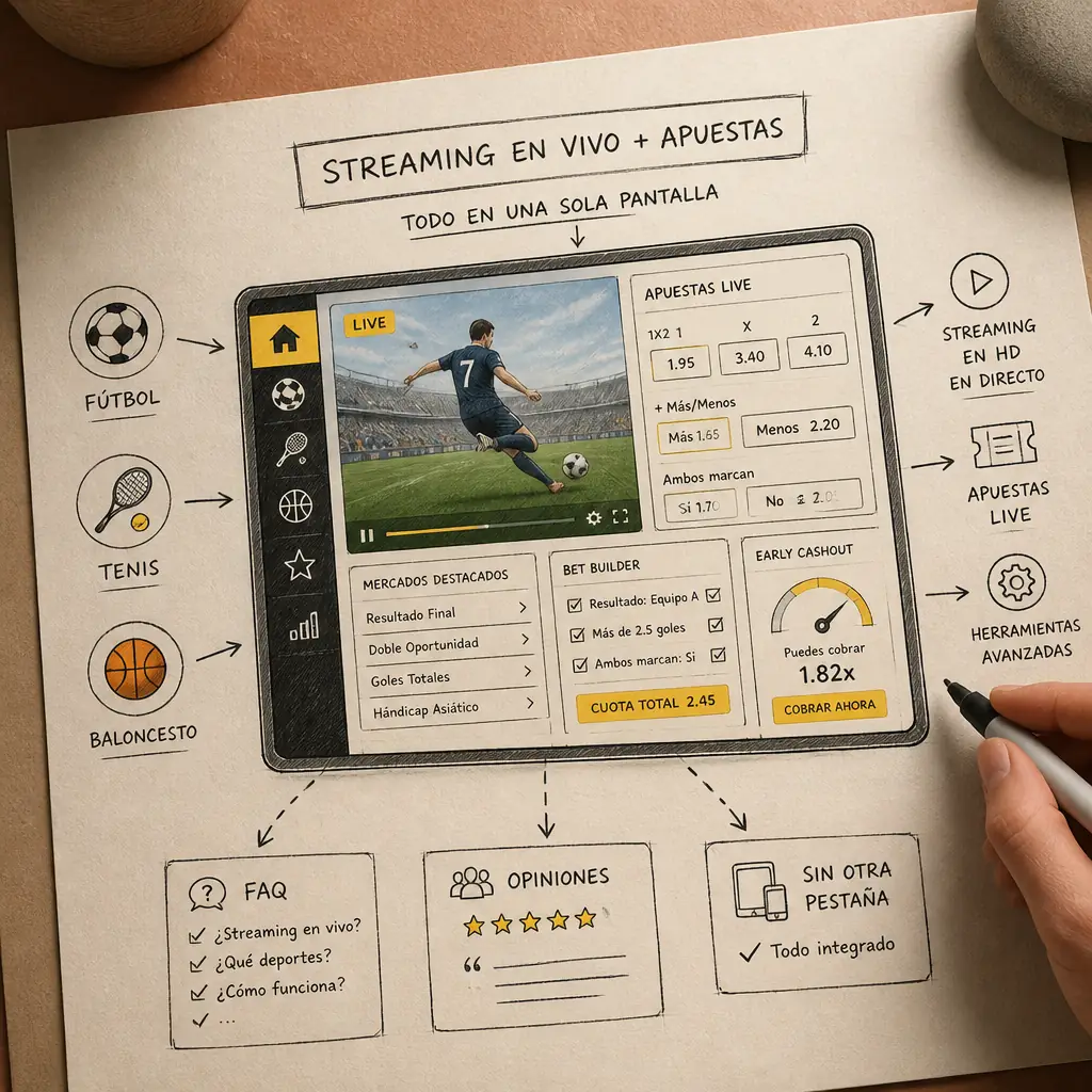 Sportuna Streaming: ve fútbol y tenis en directo visual guide for Sportuna